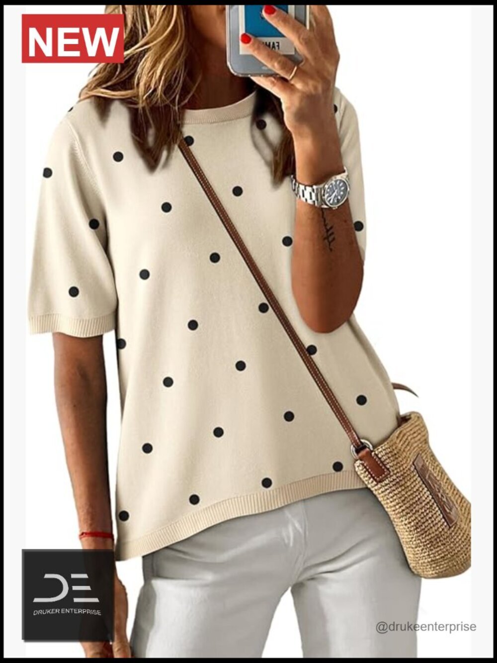 Striped Color Block Knit Pullover Sweater - Crewneck Short Sleeve High Low